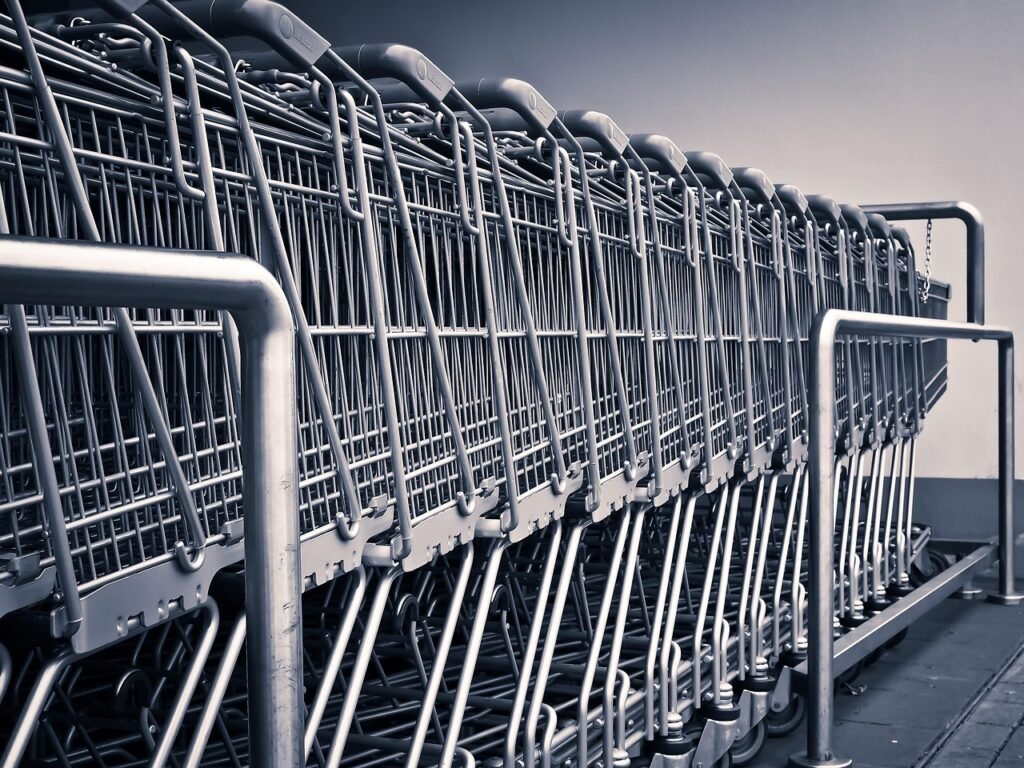 Billede af Indkøbsvogne, Købmand, Handle ind fra Pixabay